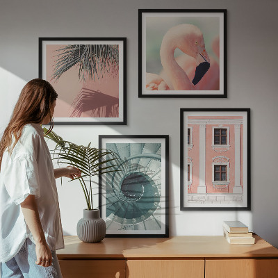 Wanddeko-set Architektur-Pastellmuster
