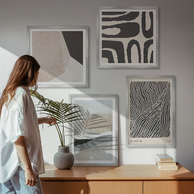 Polyptychon mit rahmen Abstrakte Boho-Dekorationsmuster