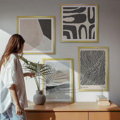 Polyptychon mit rahmen Abstrakte Boho-Dekorationsmuster