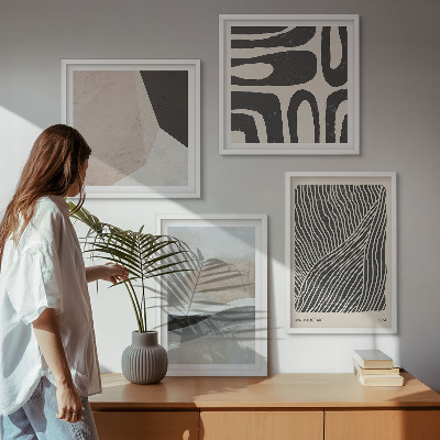 Polyptychon mit rahmen Abstrakte Boho-Dekorationsmuster
