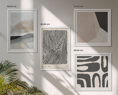 Polyptychon mit rahmen Abstrakte Boho-Dekorationsmuster