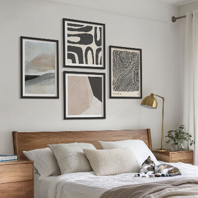 Polyptychon mit rahmen Abstrakte Boho-Dekorationsmuster