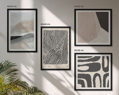Polyptychon mit rahmen Abstrakte Boho-Dekorationsmuster
