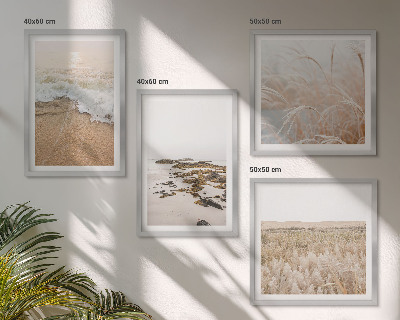 Wanddeko-set Strandwellen, Steine, Sommer