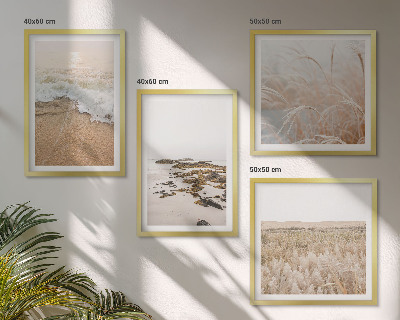 Wanddeko-set Strandwellen, Steine, Sommer