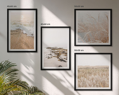 Wanddeko-set Strandwellen, Steine, Sommer
