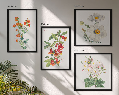 Polyptychon mit rahmen Retro-Blumenmalerei