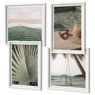 Wanddeko-set Strandschaukel-Blätterurlaub