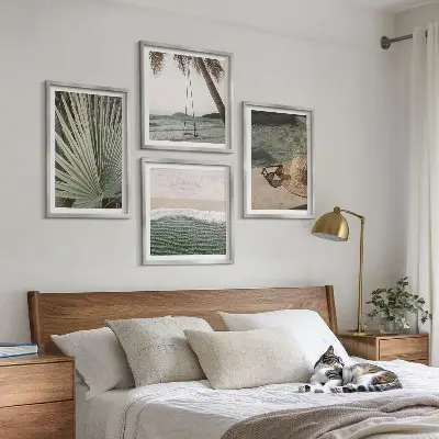 Wanddeko-Set mit Blättermotiv für den Urlaub