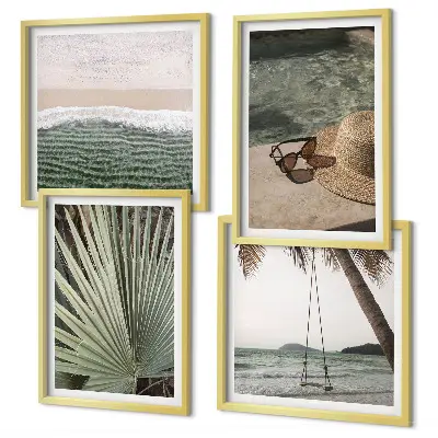 Wanddeko-Set mit Blättermotiv für den Urlaub