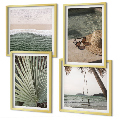 Wanddeko-set Strandschaukel-Blätterurlaub