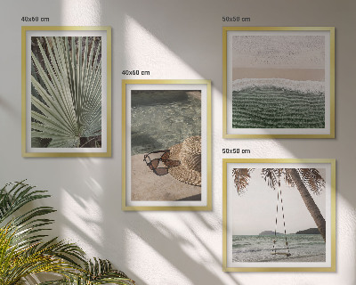 Wanddeko-set Strandschaukel-Blätterurlaub