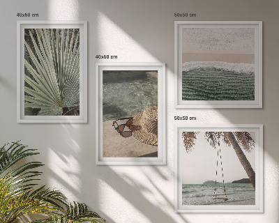 Wanddeko-set Strandschaukel-Blätterurlaub
