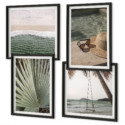 Wanddeko-set Strandschaukel-Blätterurlaub