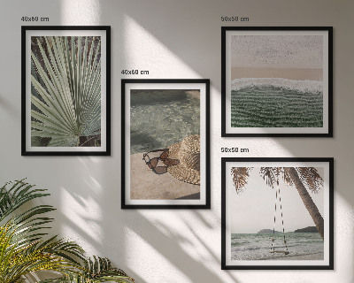 Wanddeko-set Strandschaukel-Blätterurlaub