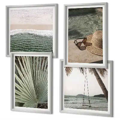 Wanddeko-Set mit Blättermotiv für den Urlaub