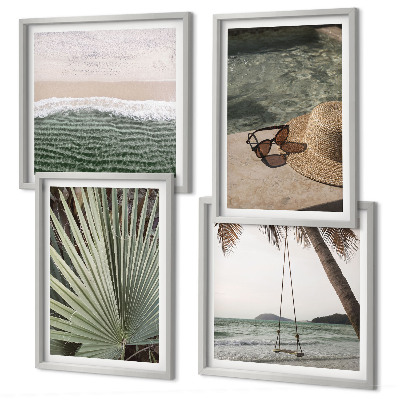Wanddeko-set Strandschaukel-Blätterurlaub