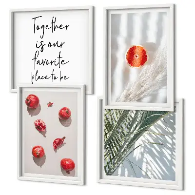 Feiertags-Palmenfrucht-Inschrift als gerahmtes Polyptychon