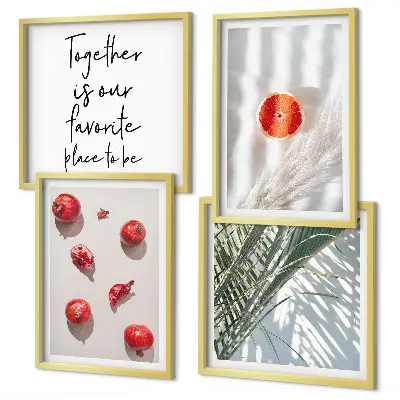 Feiertags-Palmenfrucht-Inschrift als gerahmtes Polyptychon