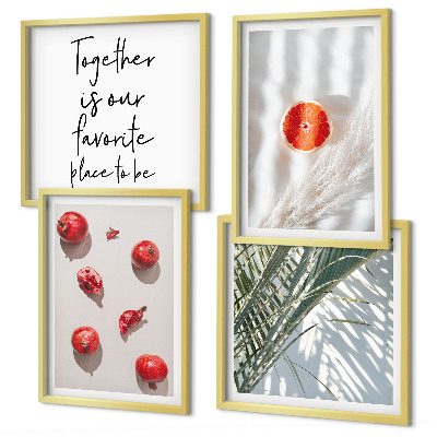 Polyptychon mit rahmen Feiertags-Palmenfrucht-Inschrift