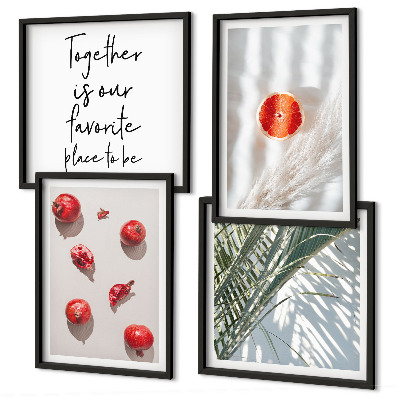 Polyptychon mit rahmen Feiertags-Palmenfrucht-Inschrift