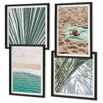 Polyptychon mit rahmen Urlaubsblick Strand Meer