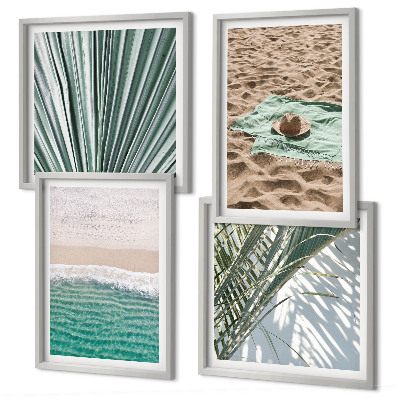 Polyptychon mit rahmen Urlaubsblick Strand Meer