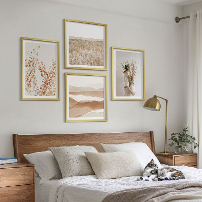 Polyptychon mit rahmen Pflanzenmotive im Boho-Stil