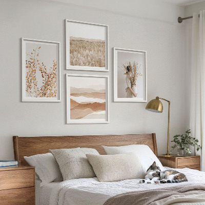 Polyptychon mit rahmen Pflanzenmotive im Boho-Stil