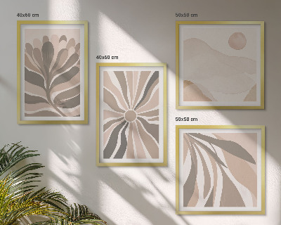 Wanddeko-set Abstrakte Pflanzenmuster