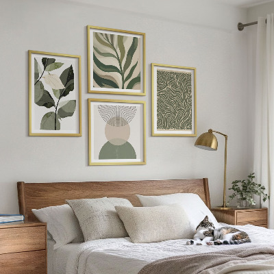 Polyptychon mit rahmen Blätter geometrische Formen abstrakt