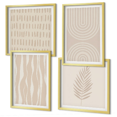 Wanddeko-set Beige Pflanzenmuster
