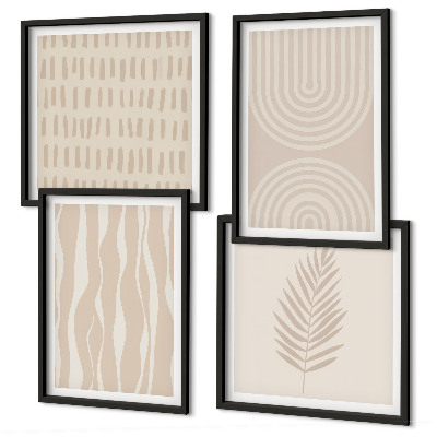 Wanddeko-set Beige Pflanzenmuster
