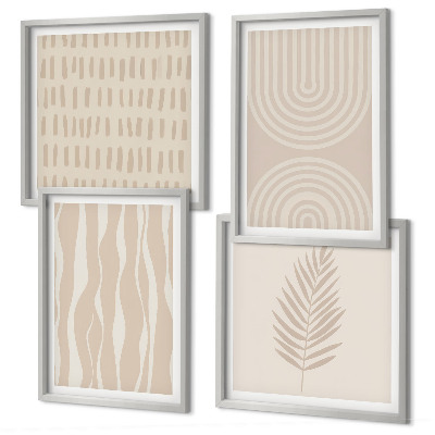 Wanddeko-set Beige Pflanzenmuster