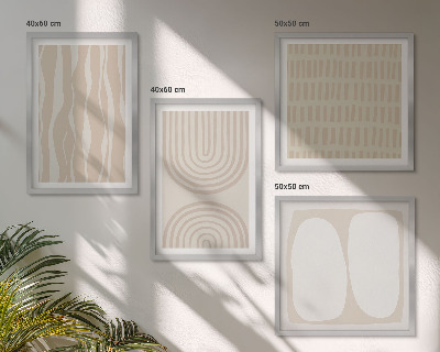 Polyptychon mit rahmen Abstrakte Boho-Musterformen