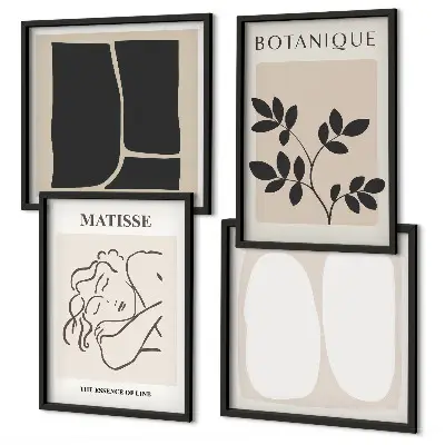 Wanddeko-Set stilvolle Pflanzenbilder im Matisse-Stil