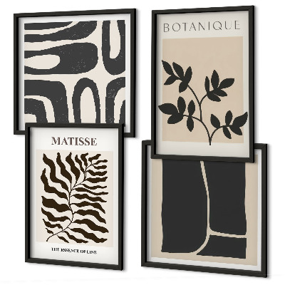 Polyptychon mit rahmen Minimalistische Pflanzenposter