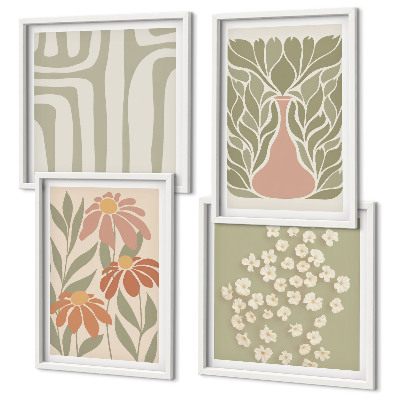 Wanddeko-set Floraler minimalistischer Boho-Stil