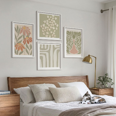 Wanddeko-set Floraler minimalistischer Boho-Stil