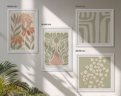 Wanddeko-set Floraler minimalistischer Boho-Stil