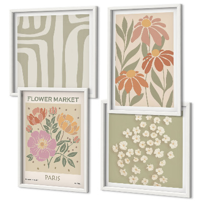 Wanddeko-set Botanische Motive, Pariser Minimalismus