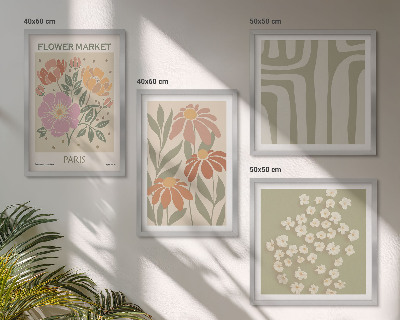 Wanddeko-set Botanische Motive, Pariser Minimalismus