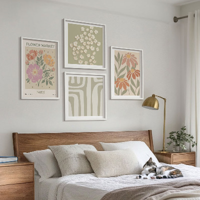 Wanddeko-set Botanische Motive, Pariser Minimalismus