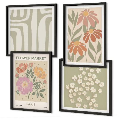 Wanddeko-set Botanische Motive, Pariser Minimalismus