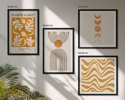 Wanddeko-set Geometrische Pflanzenmuster