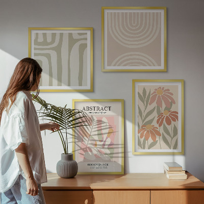 Polyptychon mit rahmen Abstrakte Pflanzenformen