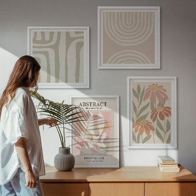 Polyptychon mit rahmen Abstrakte Pflanzenformen