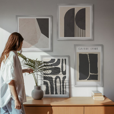 Wanddeko-set Abstrakte minimalistische Poster