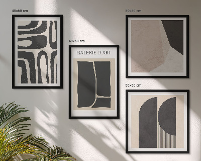 Wanddeko-set Abstrakte minimalistische Poster