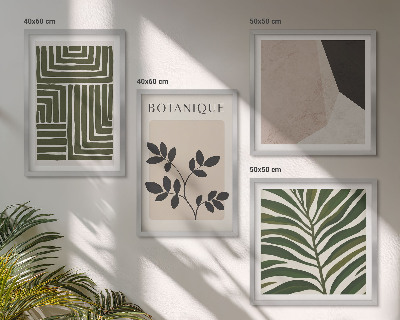 Polyptychon mit rahmen Botanische Boho-Kompositionen
